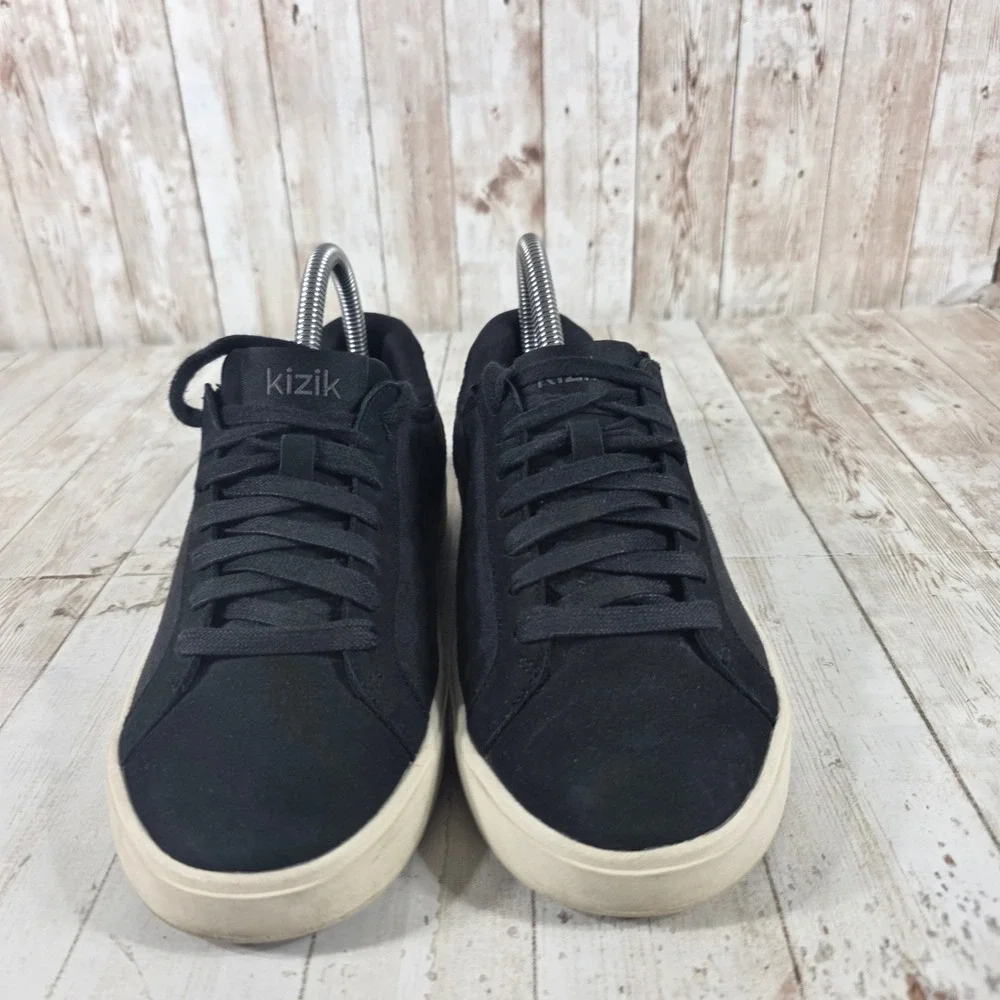 Kizik Madrid Eco Black‎ Canvas Hands Free Slip On Sneakers Womens 6.5 Mens 5